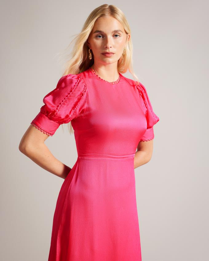 Peignoir Ted Baker Puff Sleeve Midi Tea Rose Clair Femme | RGY-12848439